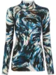 Image 1 of Proenza Schouler feather print turtleneck jumper