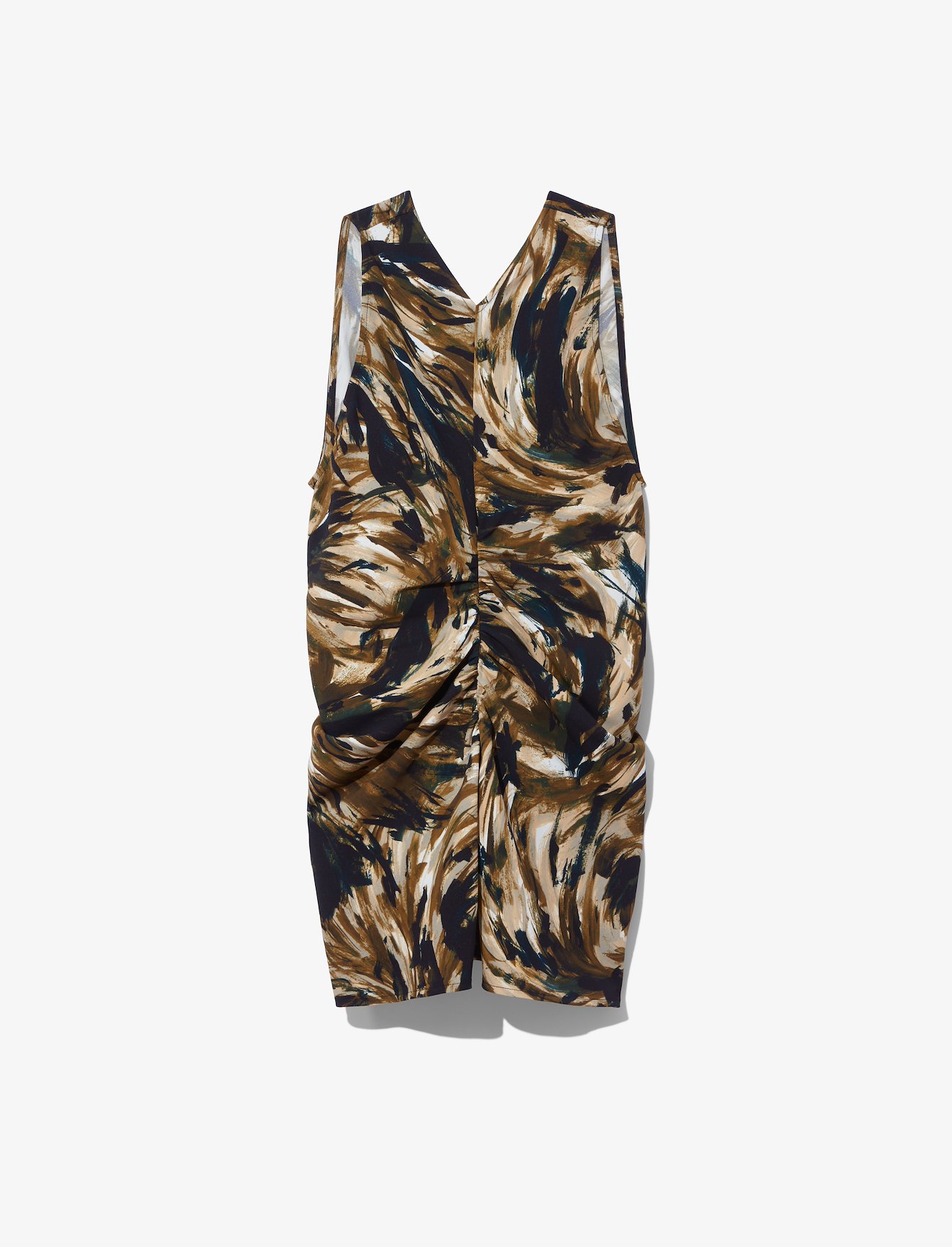 Feather Print Cinched Waist Top #4