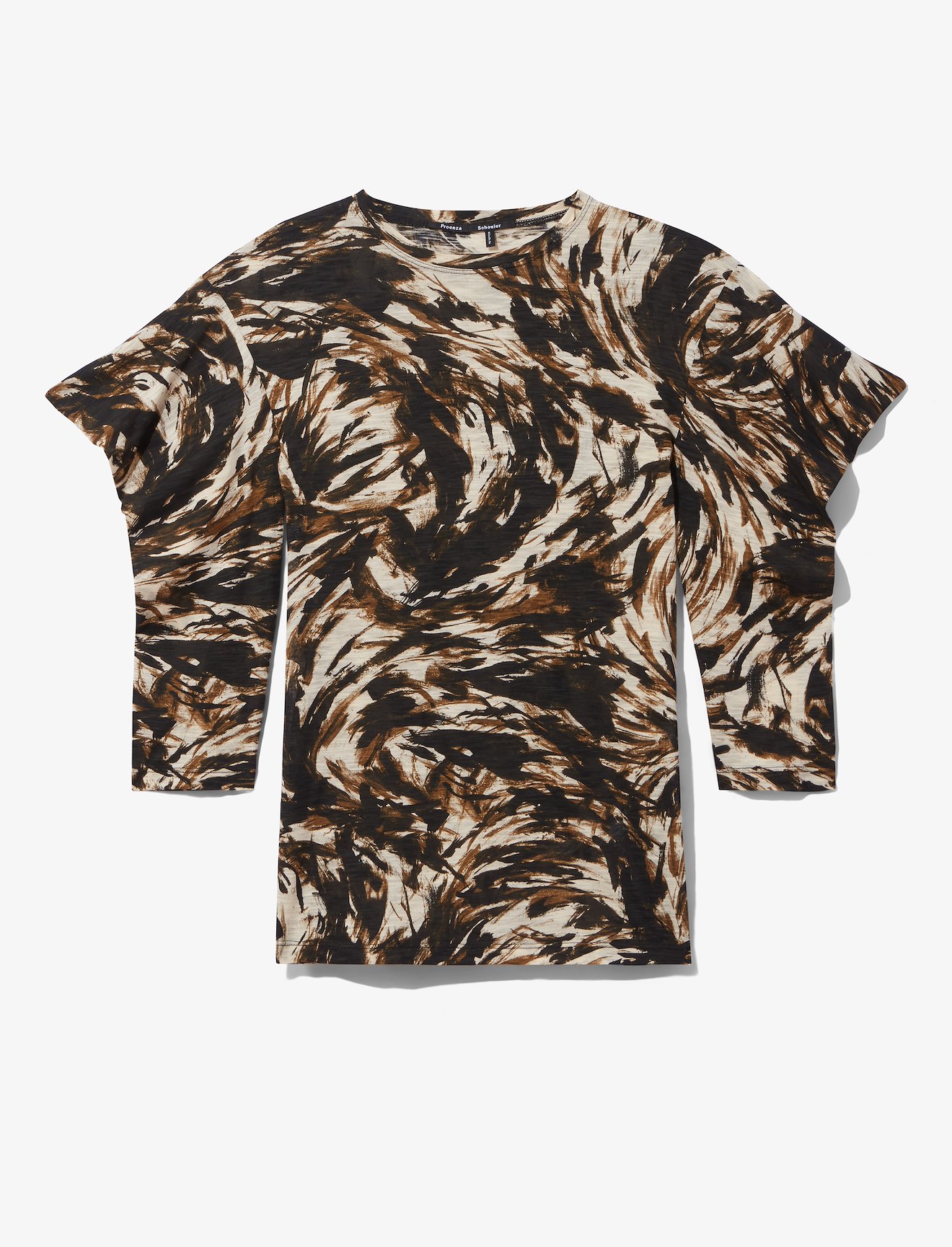 Feather Print Puff Sleeve T-Shirt #4
