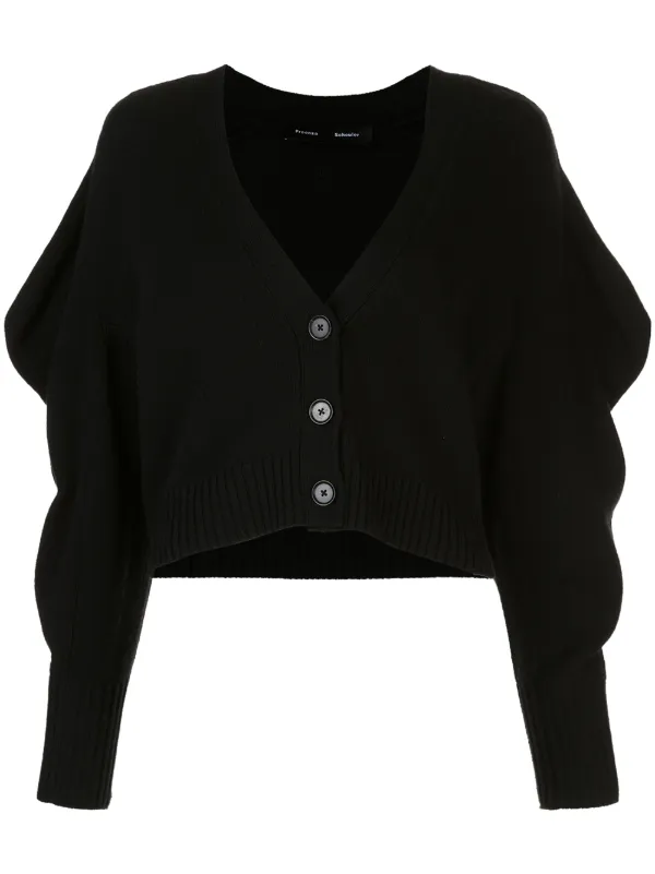 black cropped cardigan