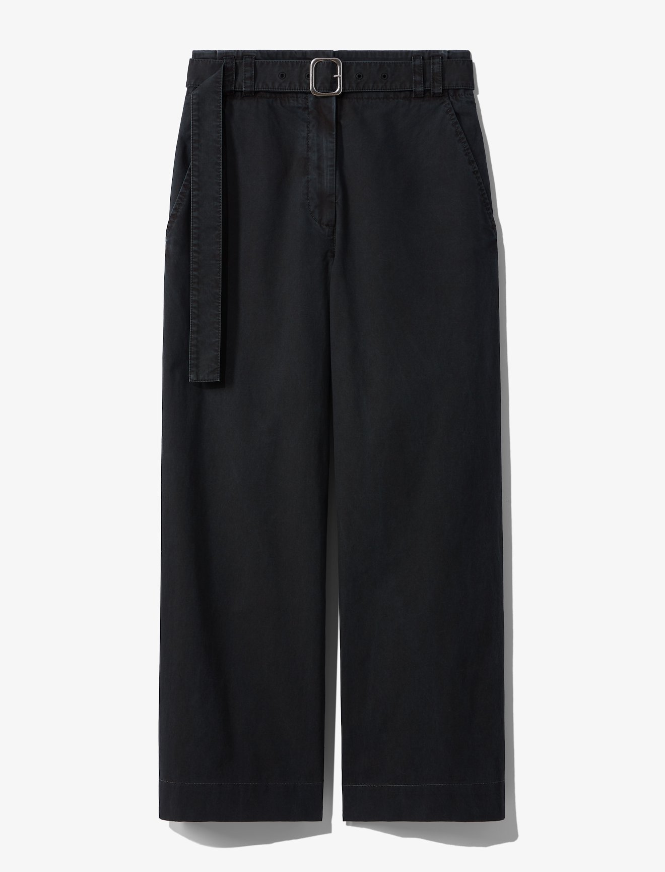 Belted Washed Cotton Pants #4