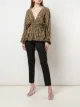 الصورة 2 من Proenza Schouler White Label بلوزة بنقش مربعات ورقبة V