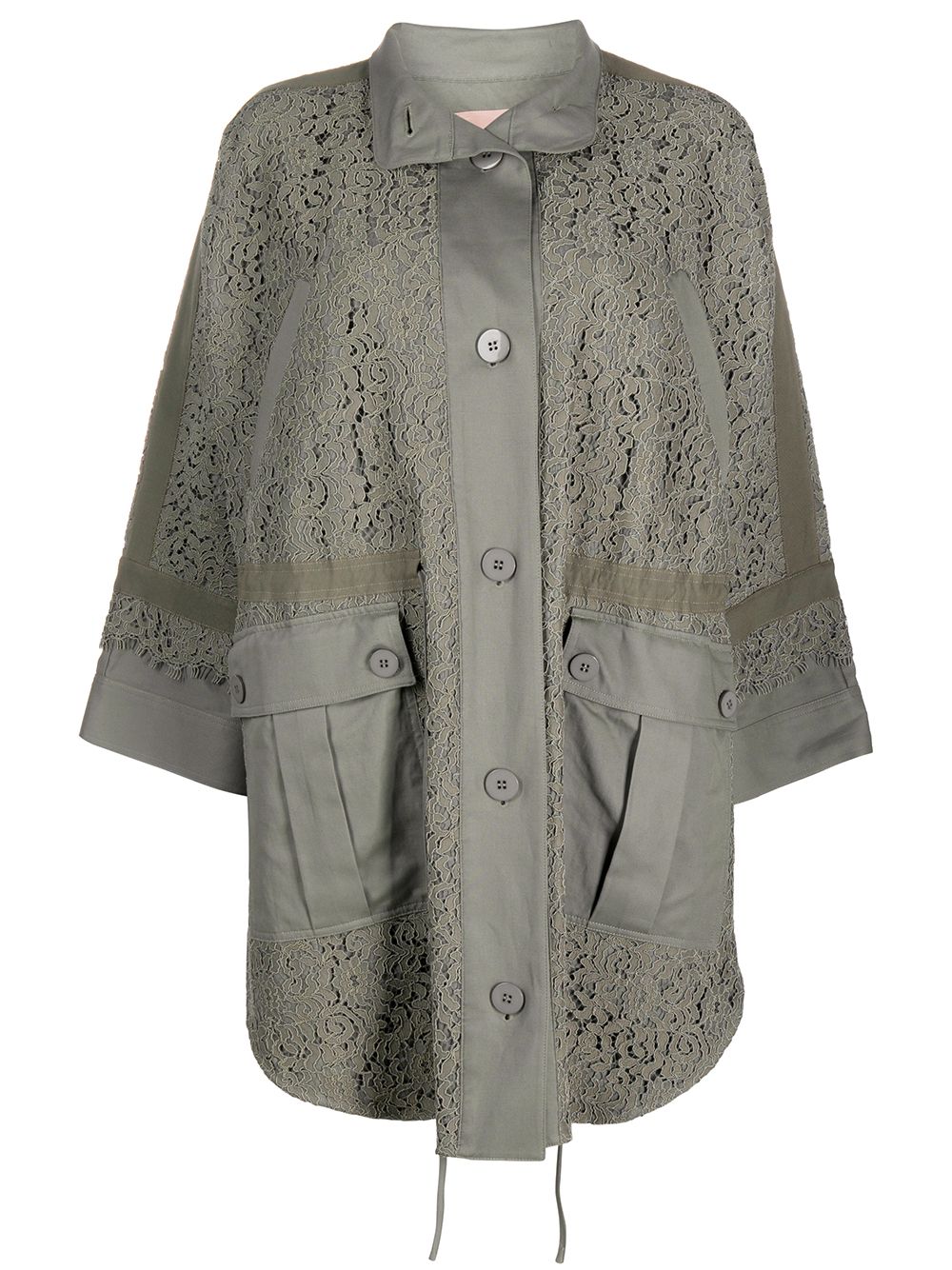 фото Twin-set oversized lace insert jacket