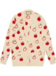 Image 1 of Gucci GG Apple intarsia knit cardigan