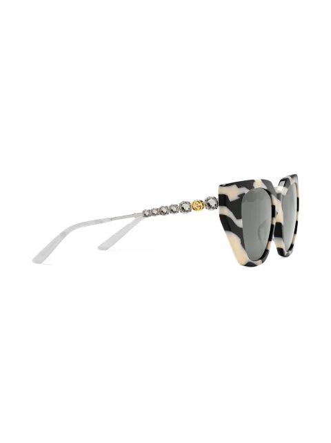 Gucci Eyewear Occhiali Da Sole cat-eye Zebrati - Farfetch