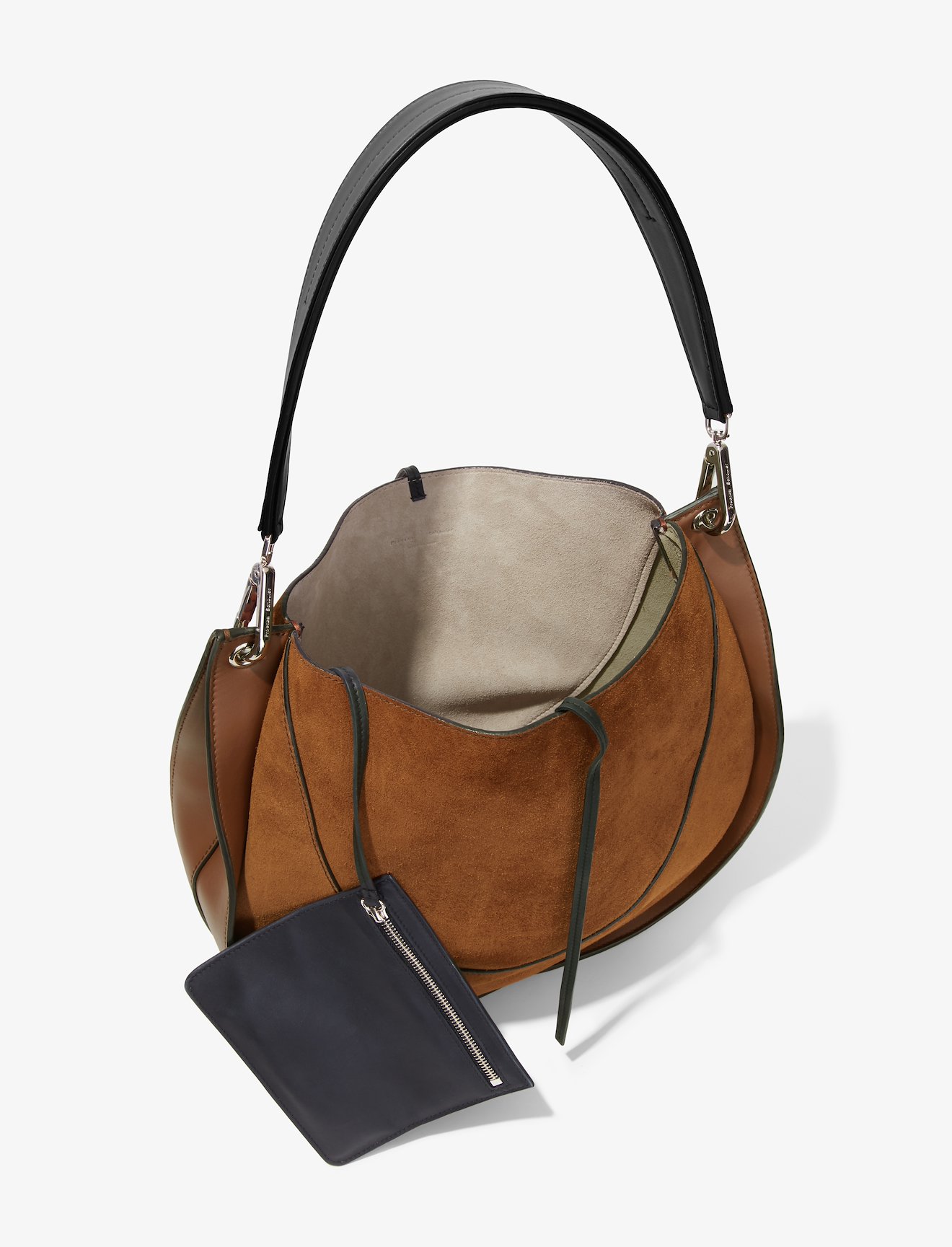 Large Arch Suede Shoulder Bag #4