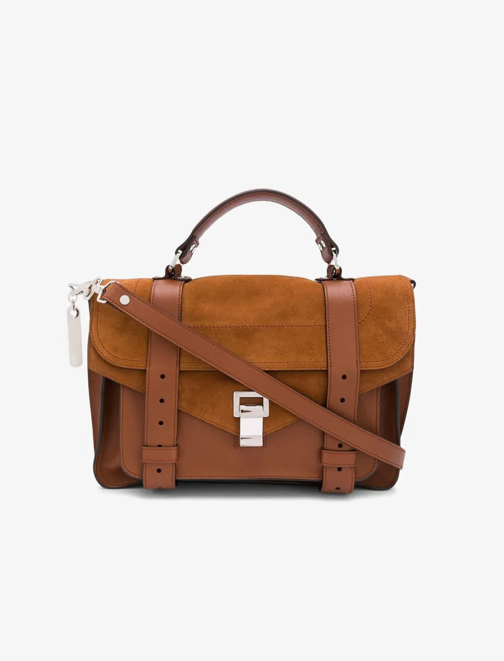 Image of Proenza Schouler Suede Combo PS Medium Bag chocolate/brown One Size