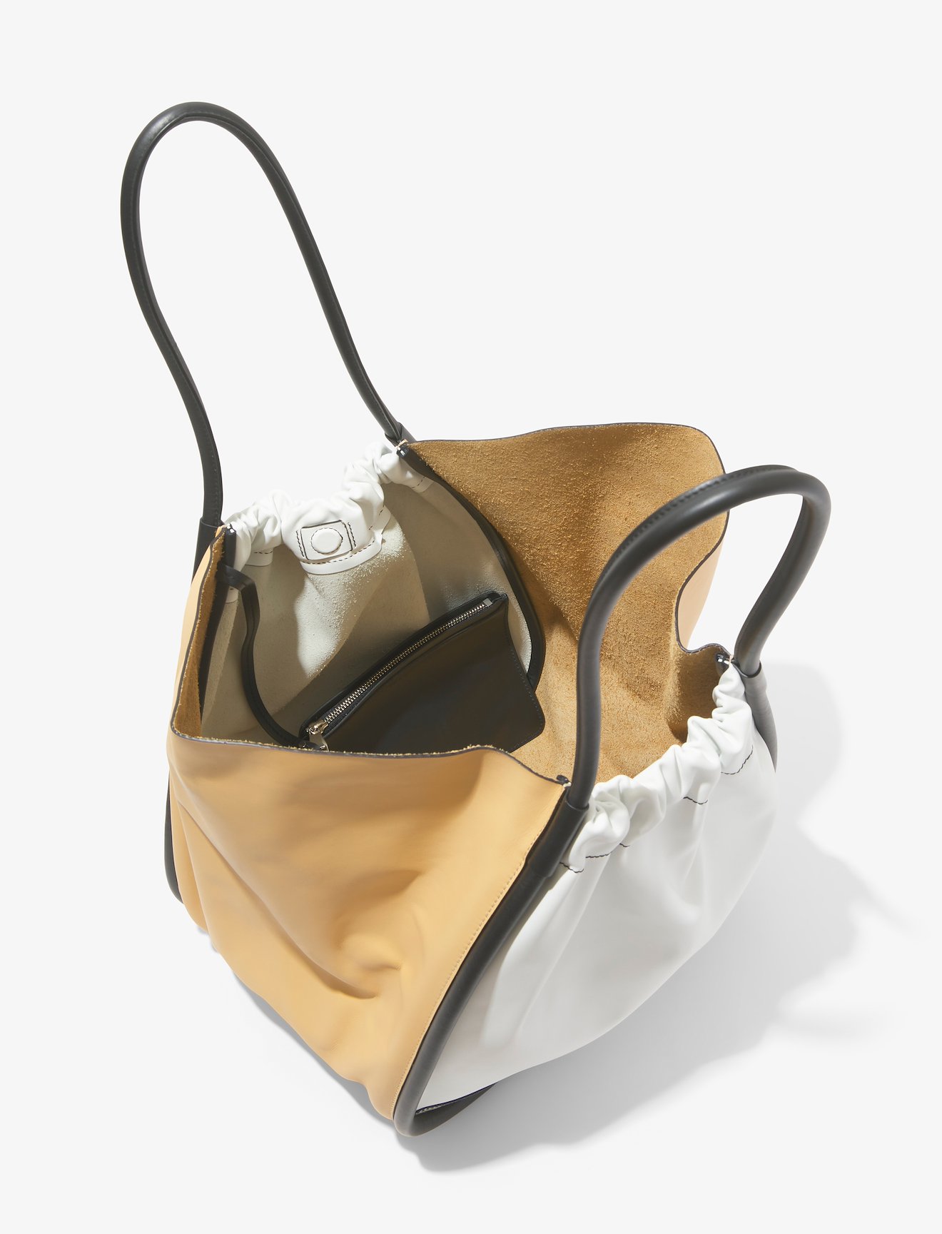 XL Snake Embossed Ruched Tote #3
