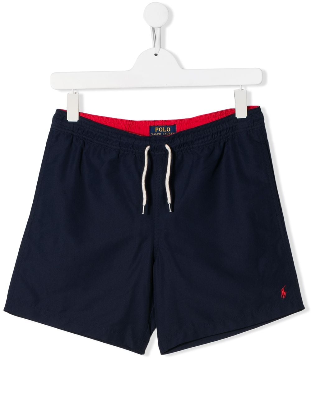 Ralph Lauren Teen Logo-embroidered Swim Shorts In 蓝色