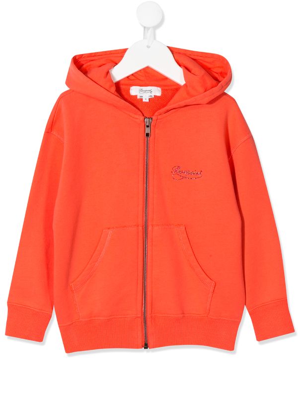 orange zip up