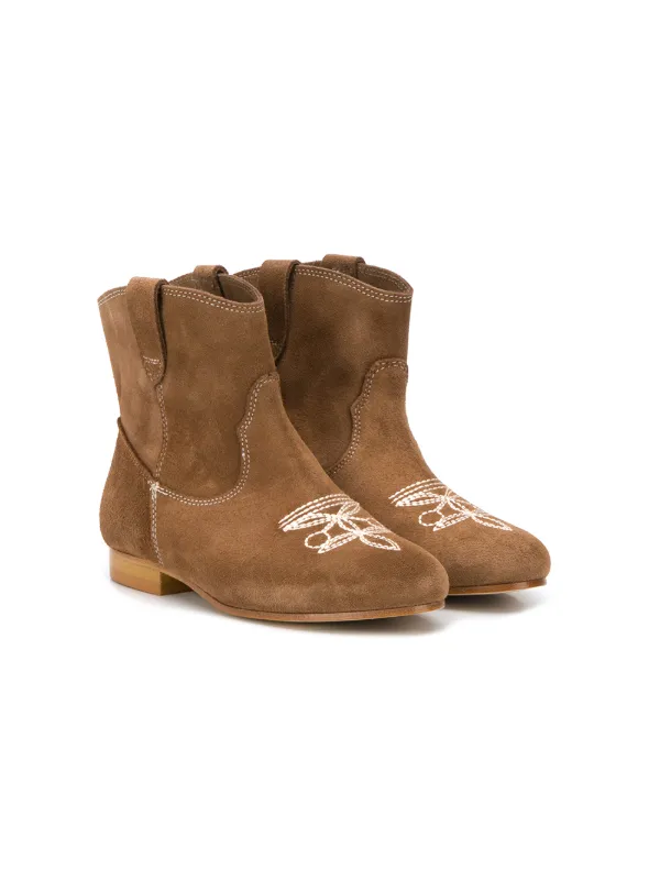 embroidered chelsea boots