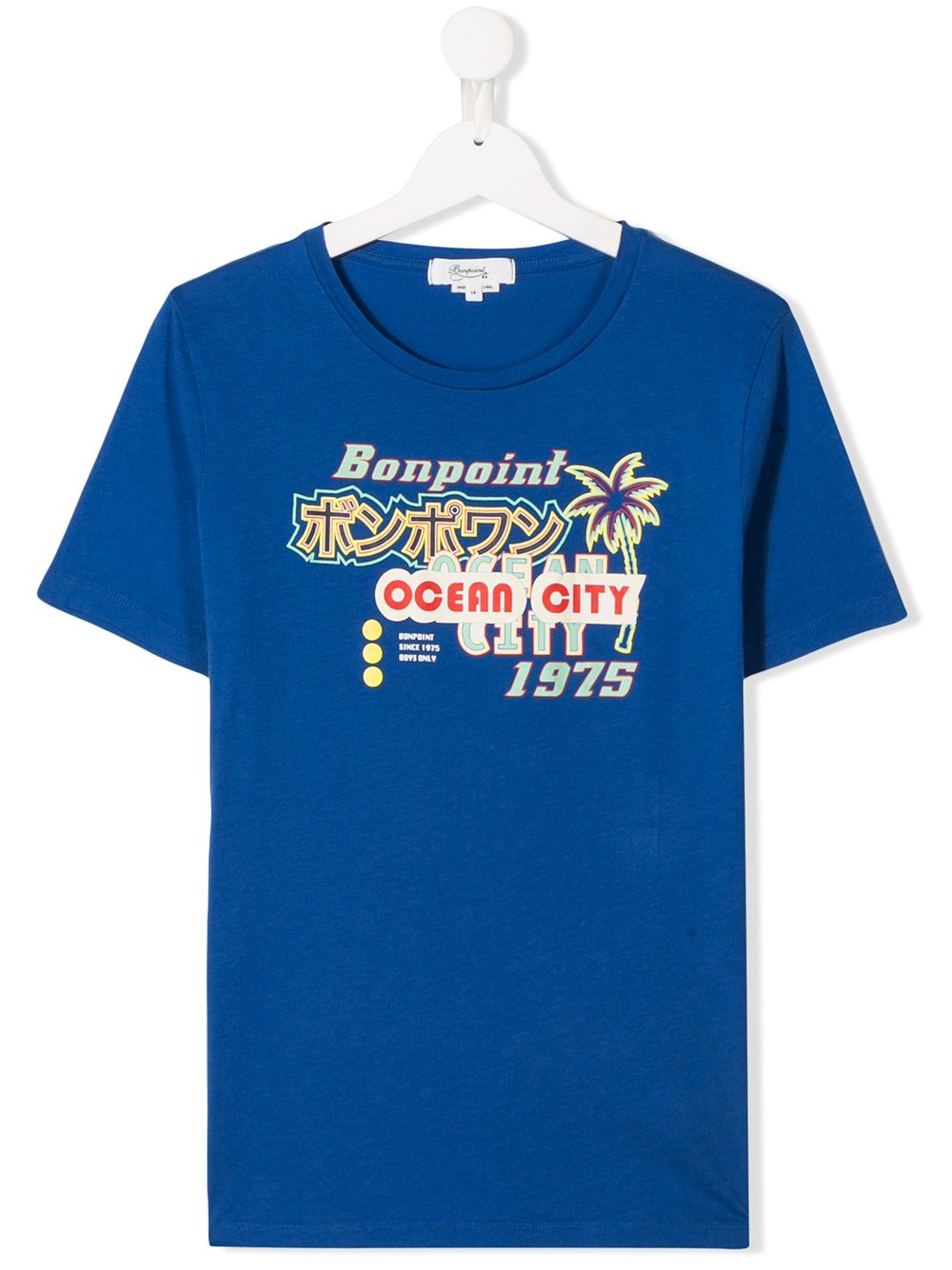 Bonpoint Teen Graphic Print T-shirt In Blue