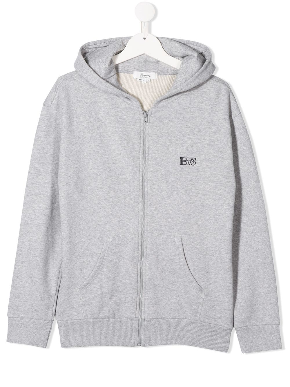 Bonpoint Teen Rear Logo -print Hoodie In Grey