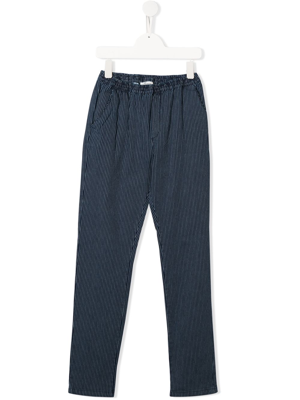Bonpoint Teen Striped Trousers In Blue