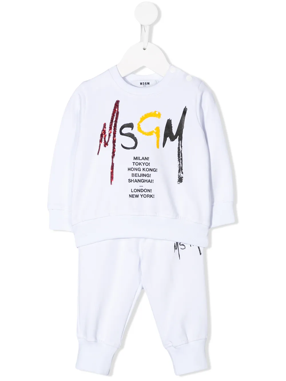 Msgm Kids спортивный костюм с логотипом Msgm Kids спортивный костюм с логотипом