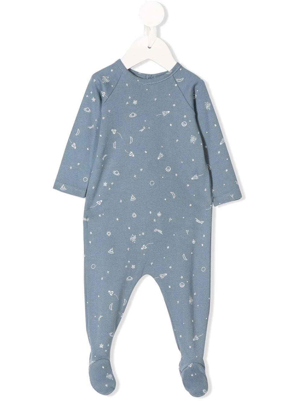Bonpoint Babies' Space Print Romper In Blue