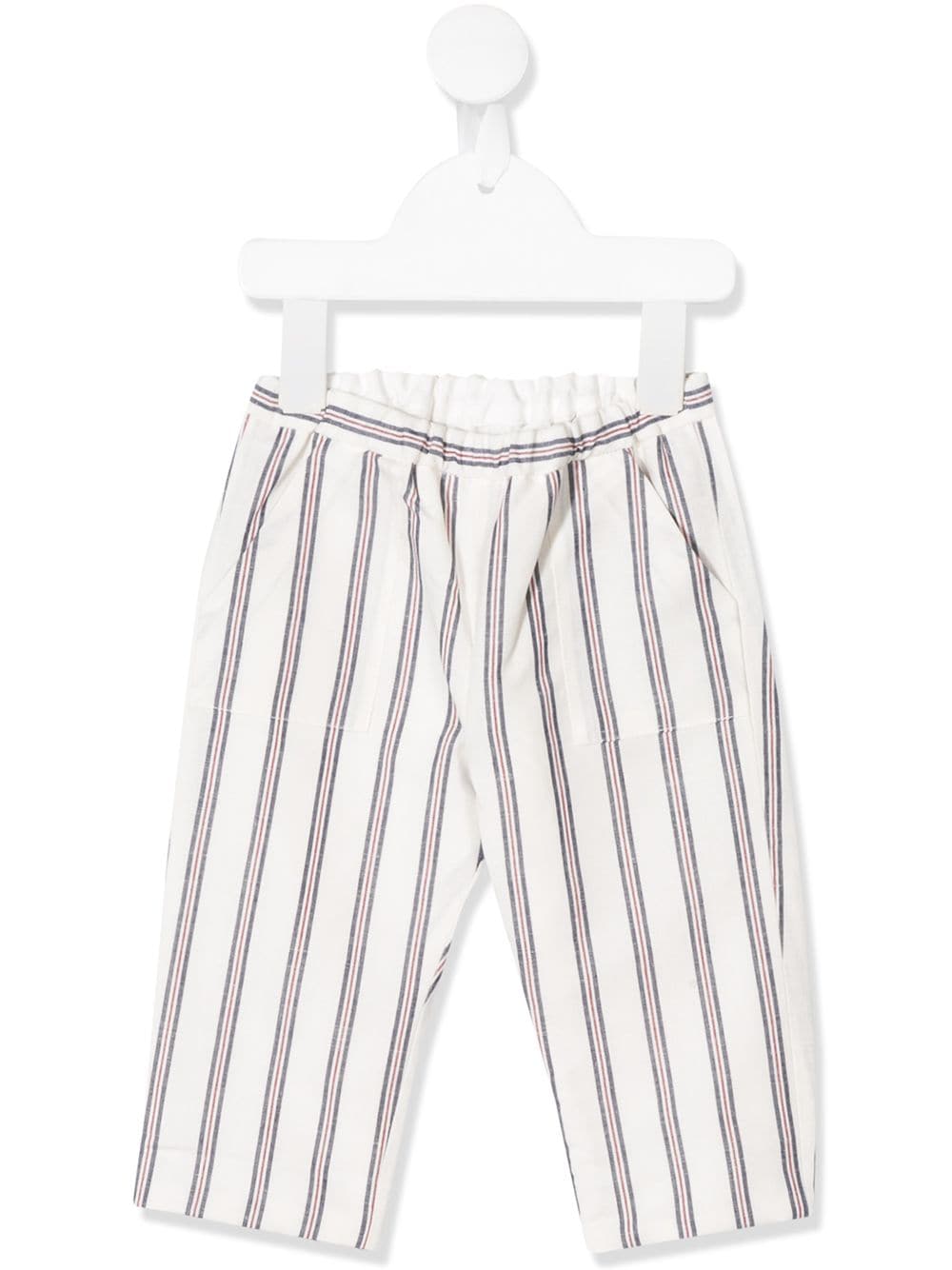 Bonpoint Babies' Stripe Print Trousers In White