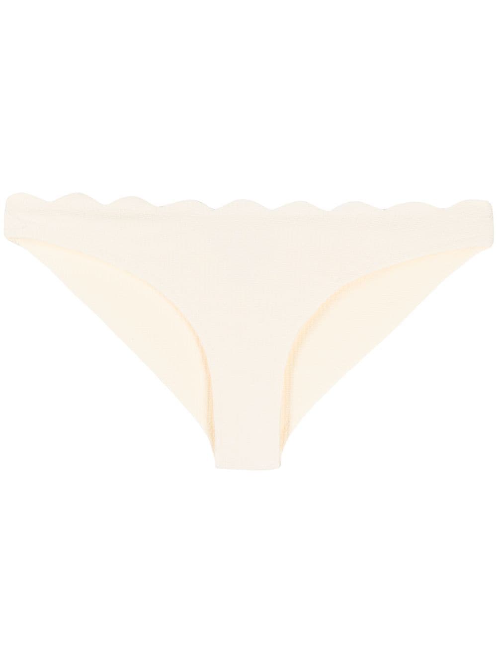 Marysia Scallop-hem Bikini Bottoms In Neutrals