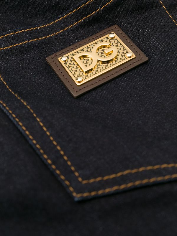 dolce and gabbana jeans metal plate