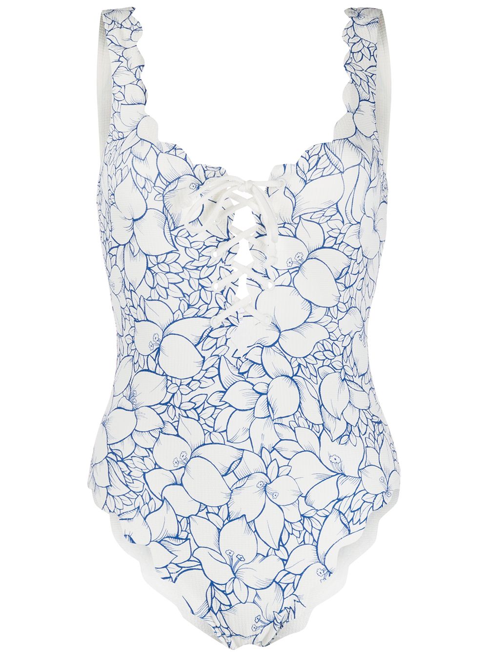 фото Marysia floral lace-up swimsuit