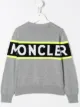الصورة 2 من Moncler Kids كنزة بحياكة إنتارسيا وشعار الماركة