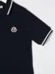 Moncler Kids قميص بولو بتطريز شعار الماركة