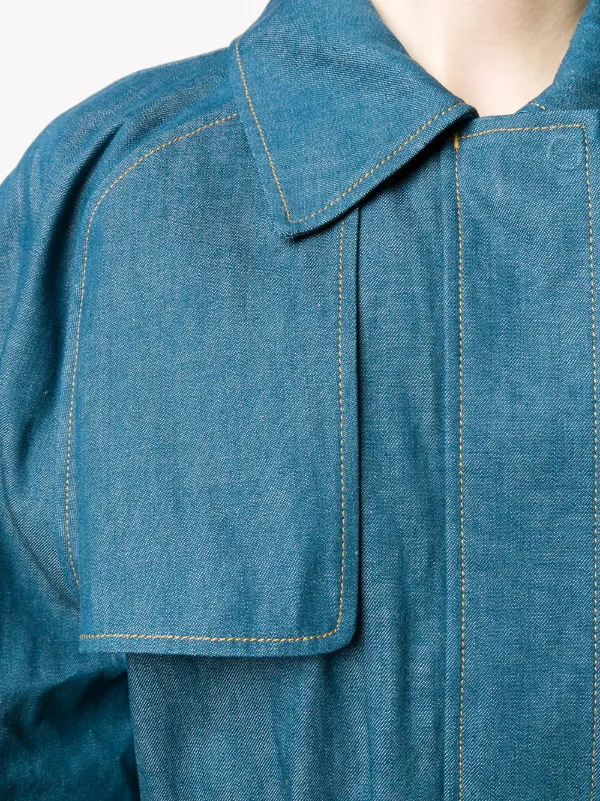 denim belted jumpsuit