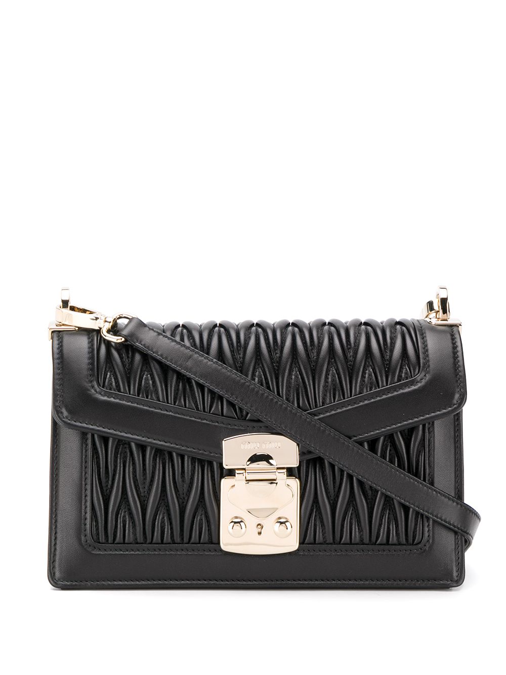 Miu Miu Miu Confidential Shoulder Bag In Schwarz