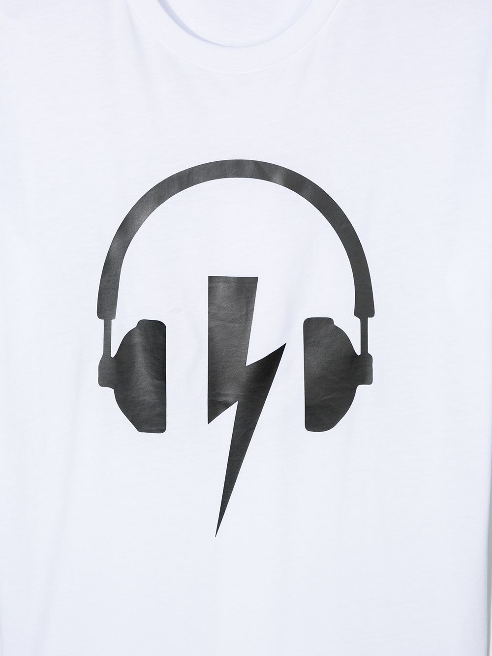 фото Neil barrett kids teen headphones graphic printed t-shirt