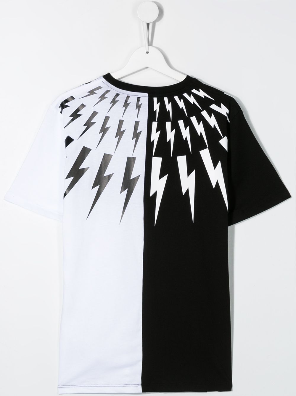 фото Neil barrett kids teen colour-block lightning bolt t-shirt