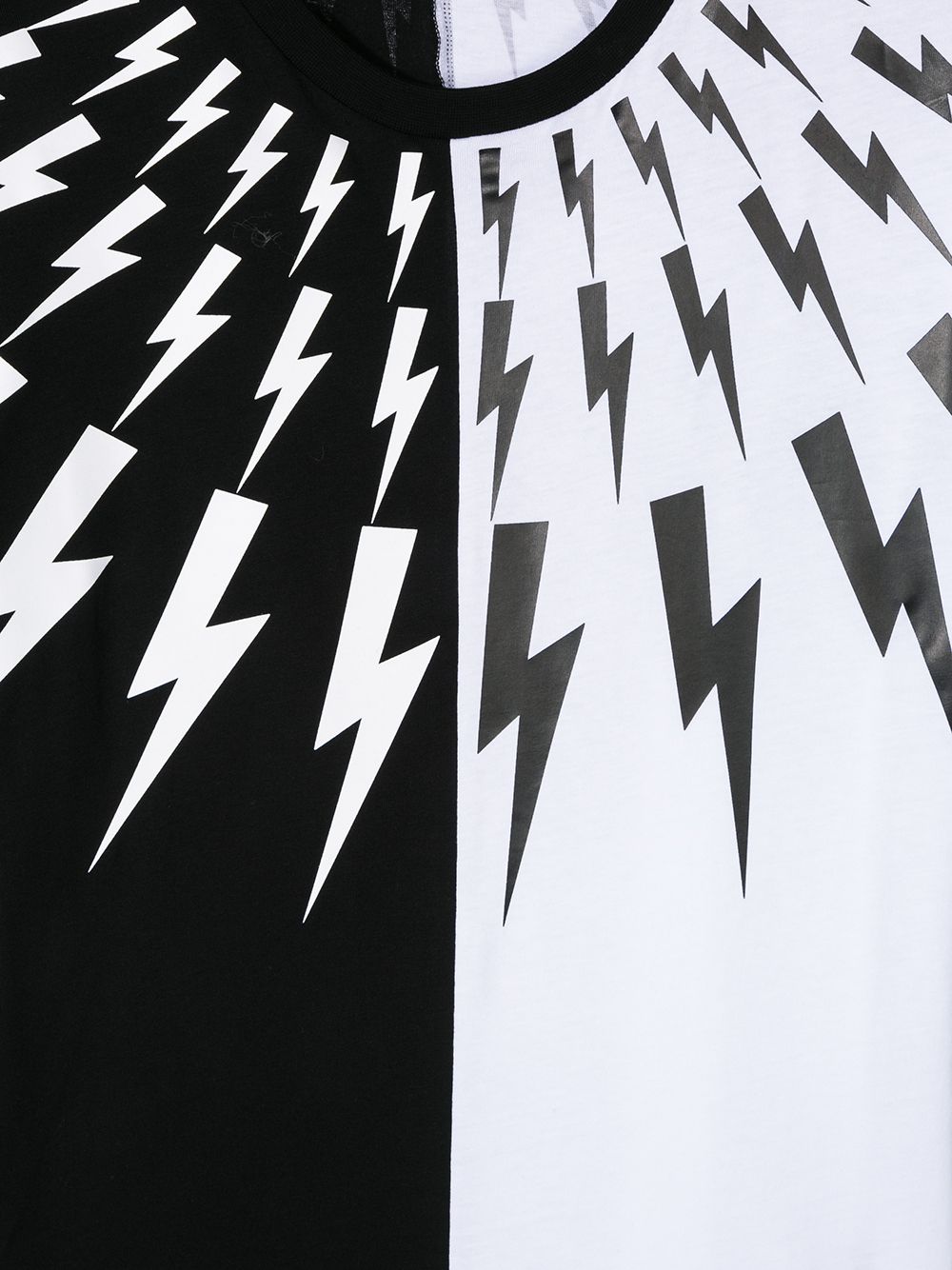 фото Neil barrett kids teen colour-block lightning bolt t-shirt