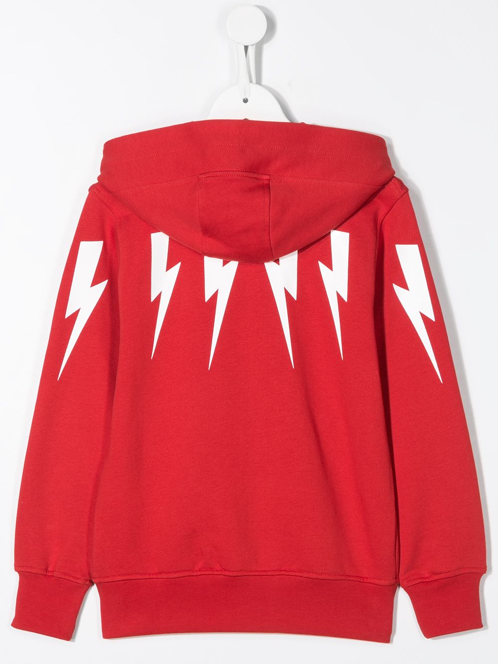 фото Neil barrett kids lightning bolt printed hoodie