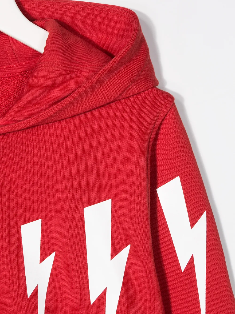 фото Neil barrett kids lightning bolt printed hoodie