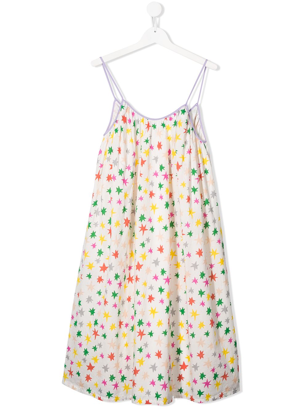Stella Mccartney Teen Star Print Dress In 白色