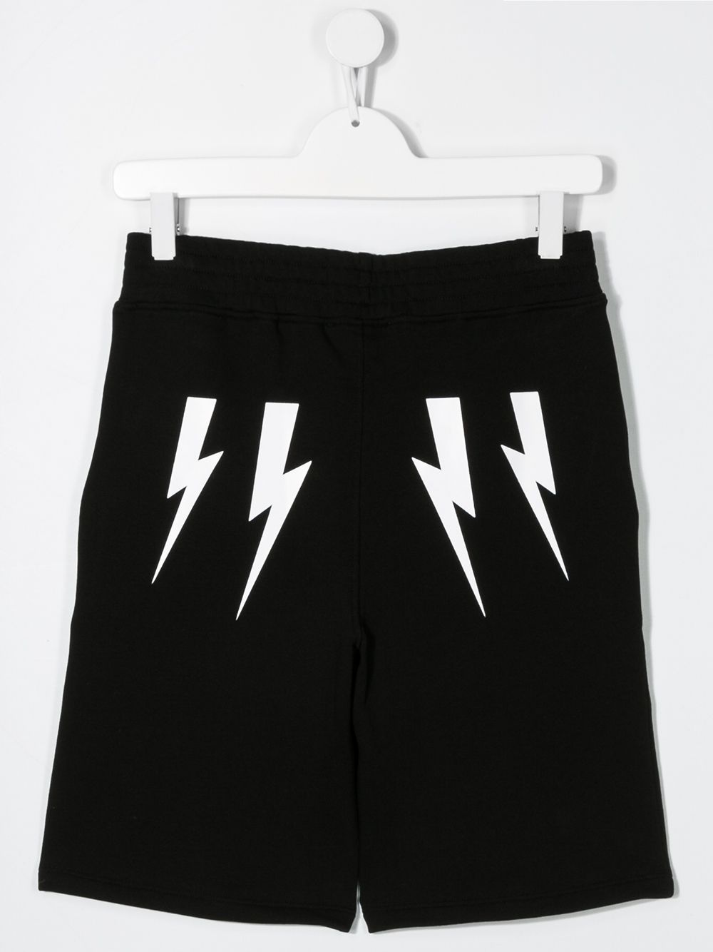 фото Neil barrett kids lightning bolt logo shorts