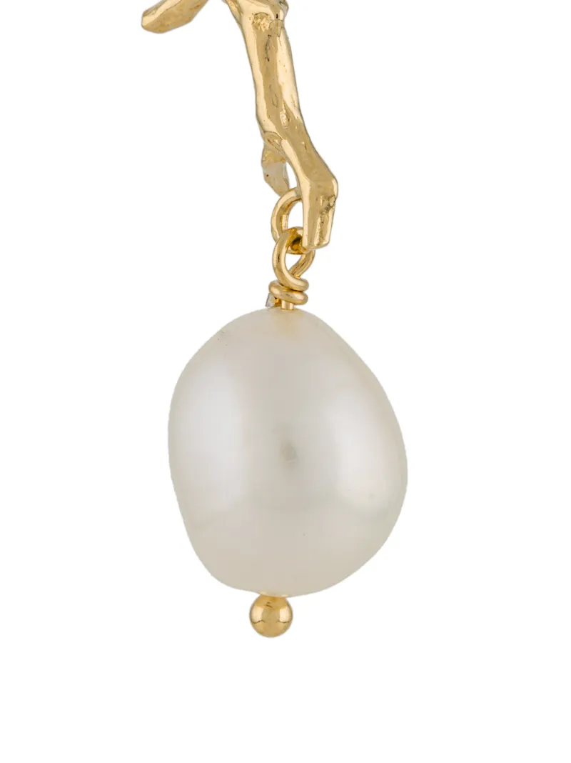 Wouters & Hendrix Reves De Reves Branch Pearl Earrings In Gold