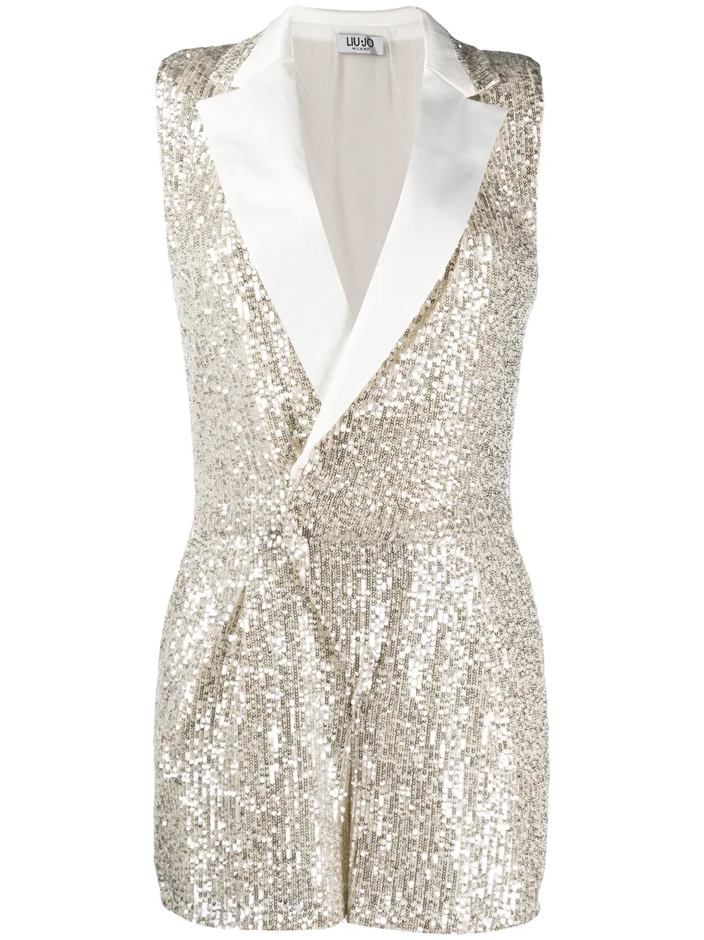 white embellished playsuit