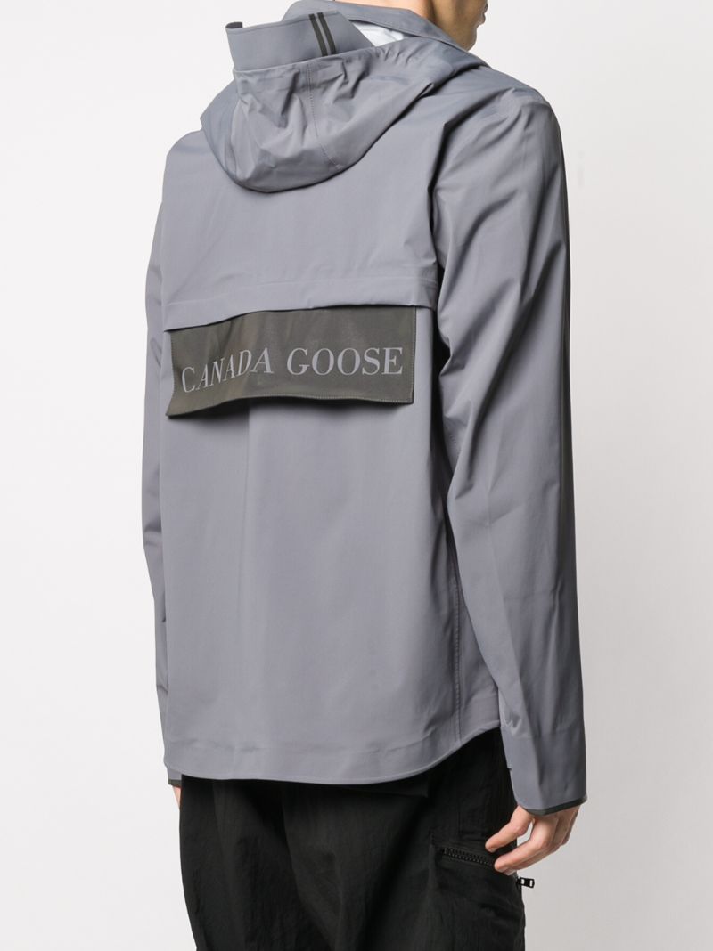 Shop Canada Goose Hooded Zip-up Jacket In Grey