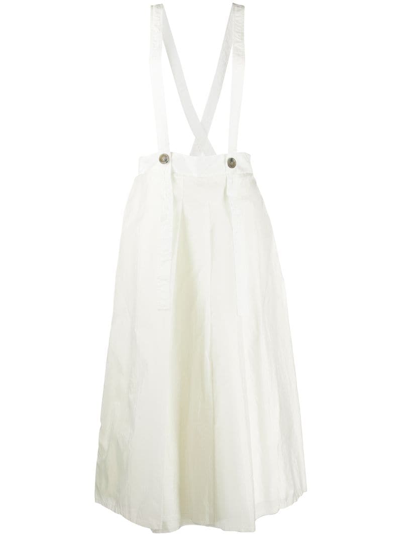 Shop Song For The Mute Culottes With Suspenders In White