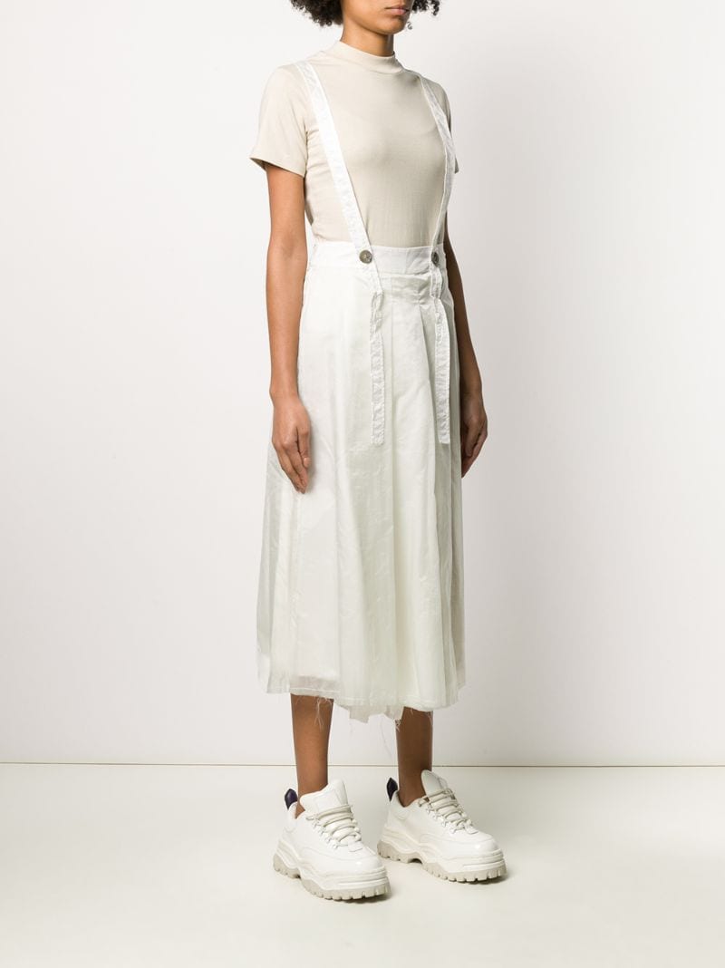 Shop Song For The Mute Culottes With Suspenders In White