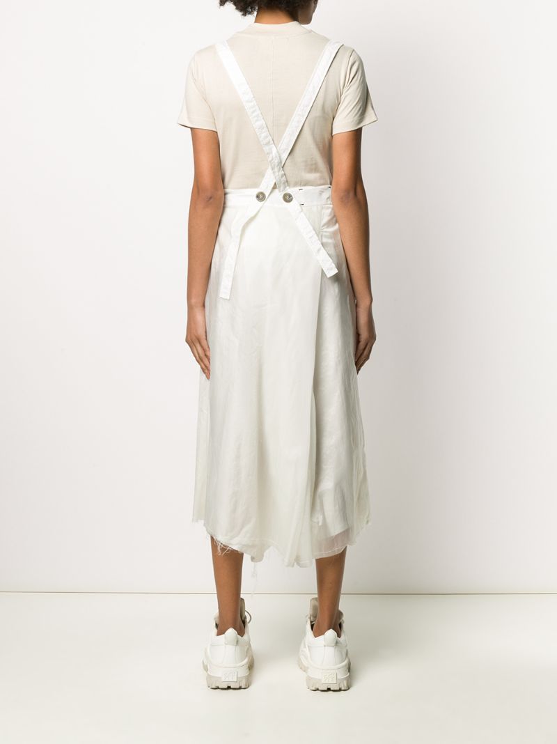 Shop Song For The Mute Culottes With Suspenders In White