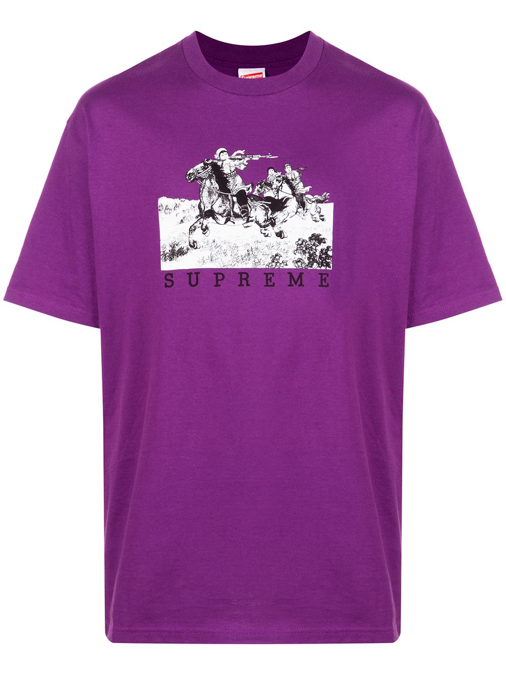 Supreme Riders Print T-shirt In Purple