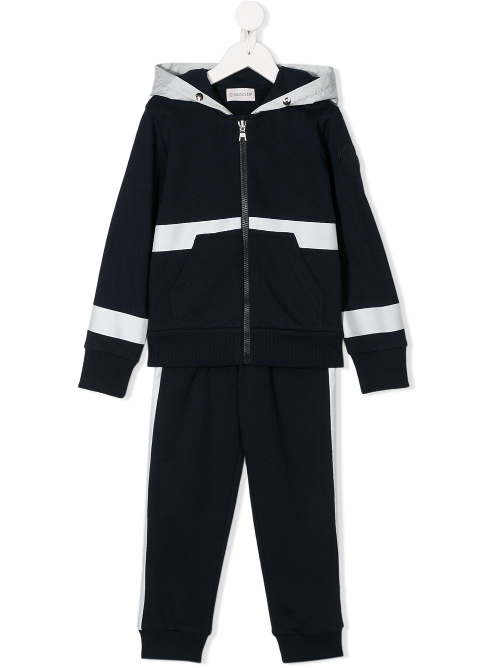 Shop Moncler Two Tone Tracksuit Set In Blue