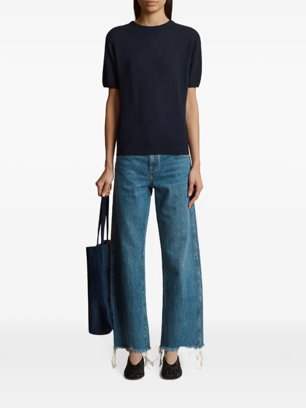 【Khaite】Kerrie ミッドライズ ストレートジーンズ KHAITE Kerrie Mid Rise Straight Jeans Khaite