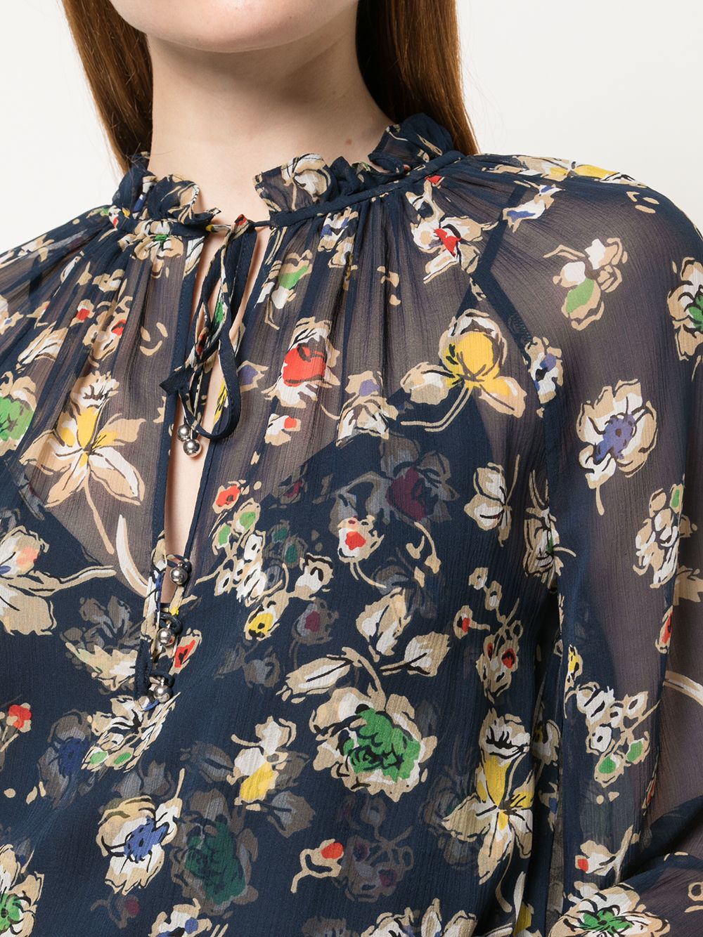 фото Veronica beard floral print blouse