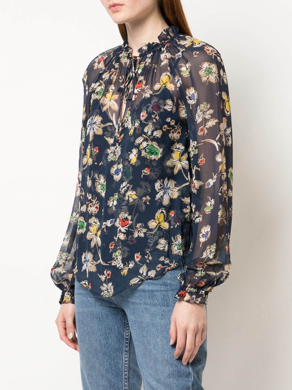 фото Veronica beard floral print blouse