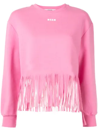 msgm fringe sweatshirt
