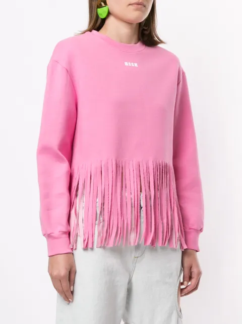 msgm fringe sweater