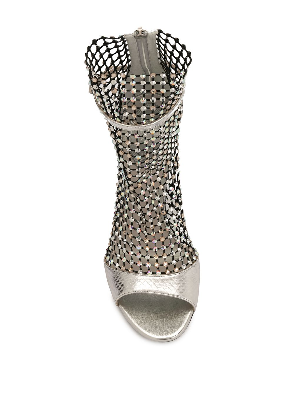 Shop René Caovilla Galaxia Embellished 110mm Sandals In Silver