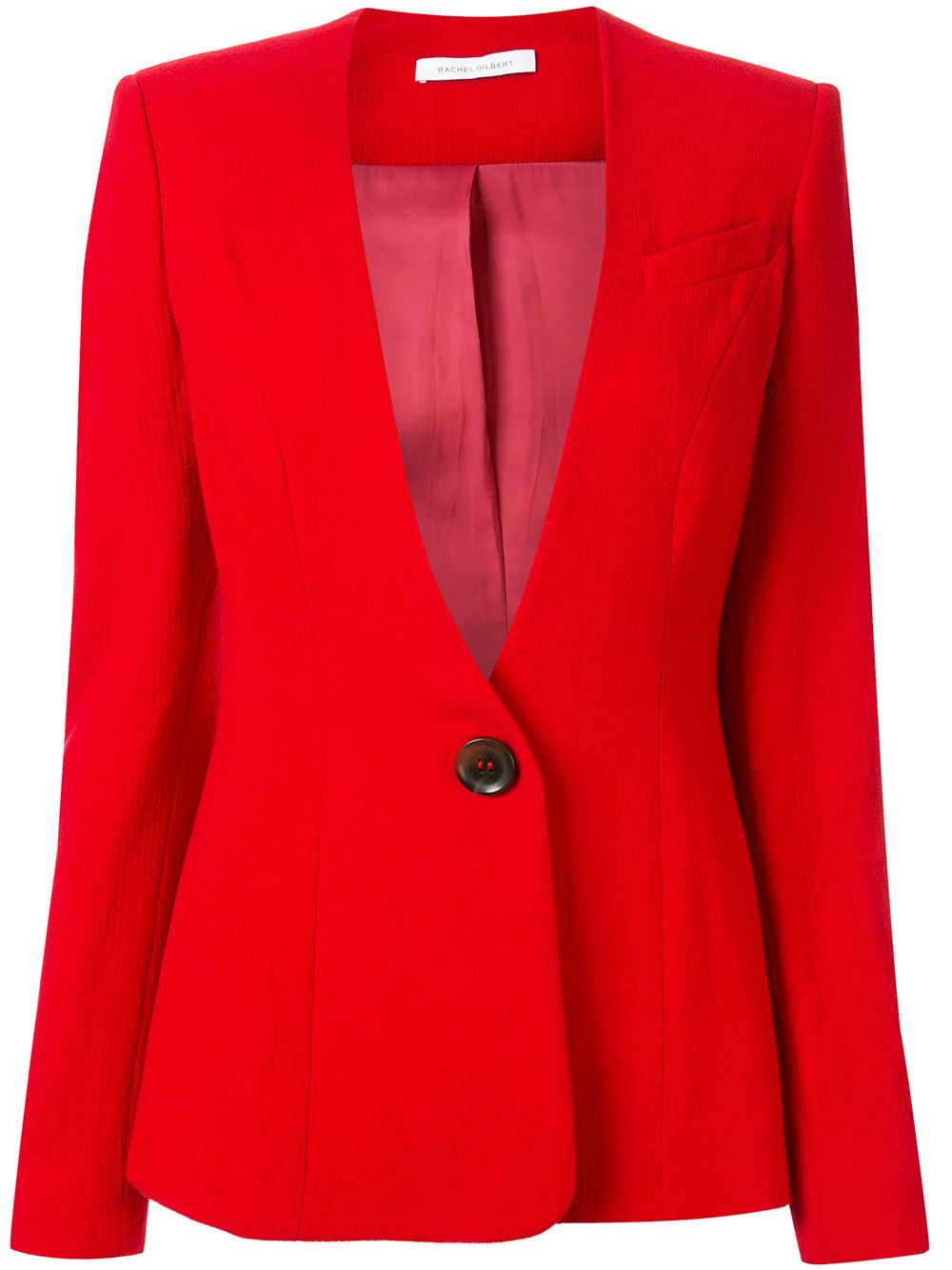 Rachel Gilbert Elvira Deep V-neck Jacket In Red